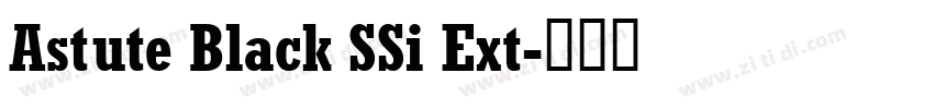 Astute Black SSi Ext字体转换